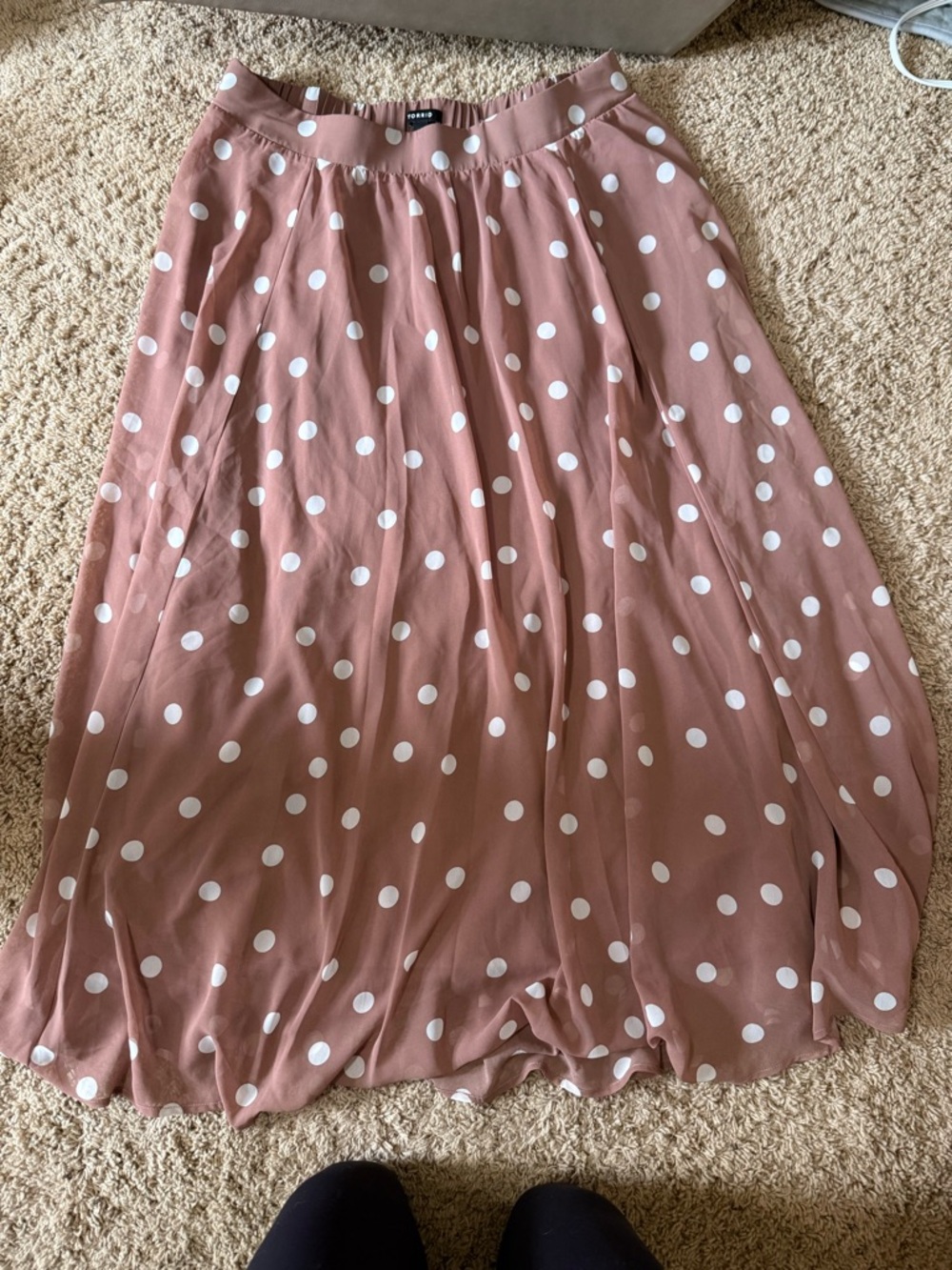 Torrid Polka Dot Maxi Skirt - 2 - Picture 2 of 6